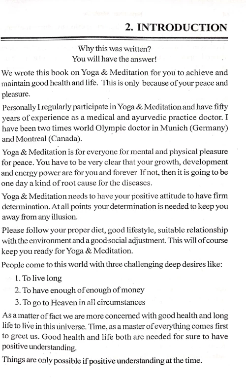 Yoga Over Medicine